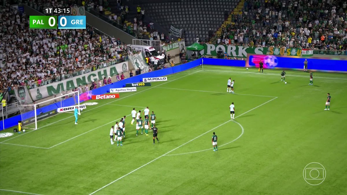 O gol de Marlon Freitas. Palmeiras 1x0 Grêmio. 🎥 TV Globo 📺 | ge