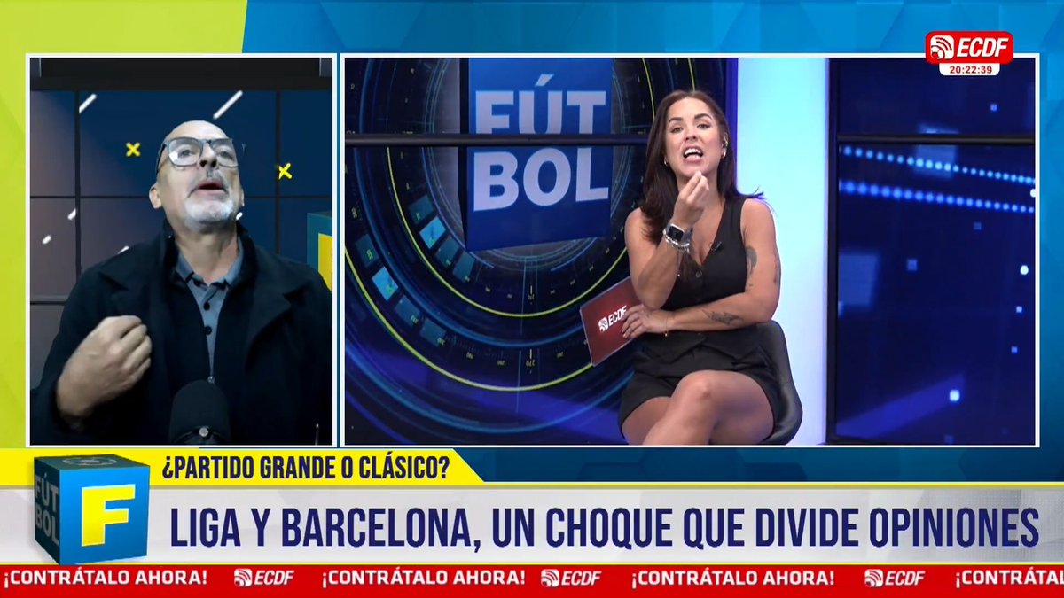 🔥 ¡SE ARMA EL DEBATE POR LA HINCHADA MÁS GRANDE DEL ECUADOR! 🇪🇨 🗣️ Majo Gavilanes A. y Óscar Portilla debaten sobre cuál equipo tiene más hinchada: #LDU, #BarcelonaSC o #CSEmelec. #FdeFutbolxECDF 📲Míralo en