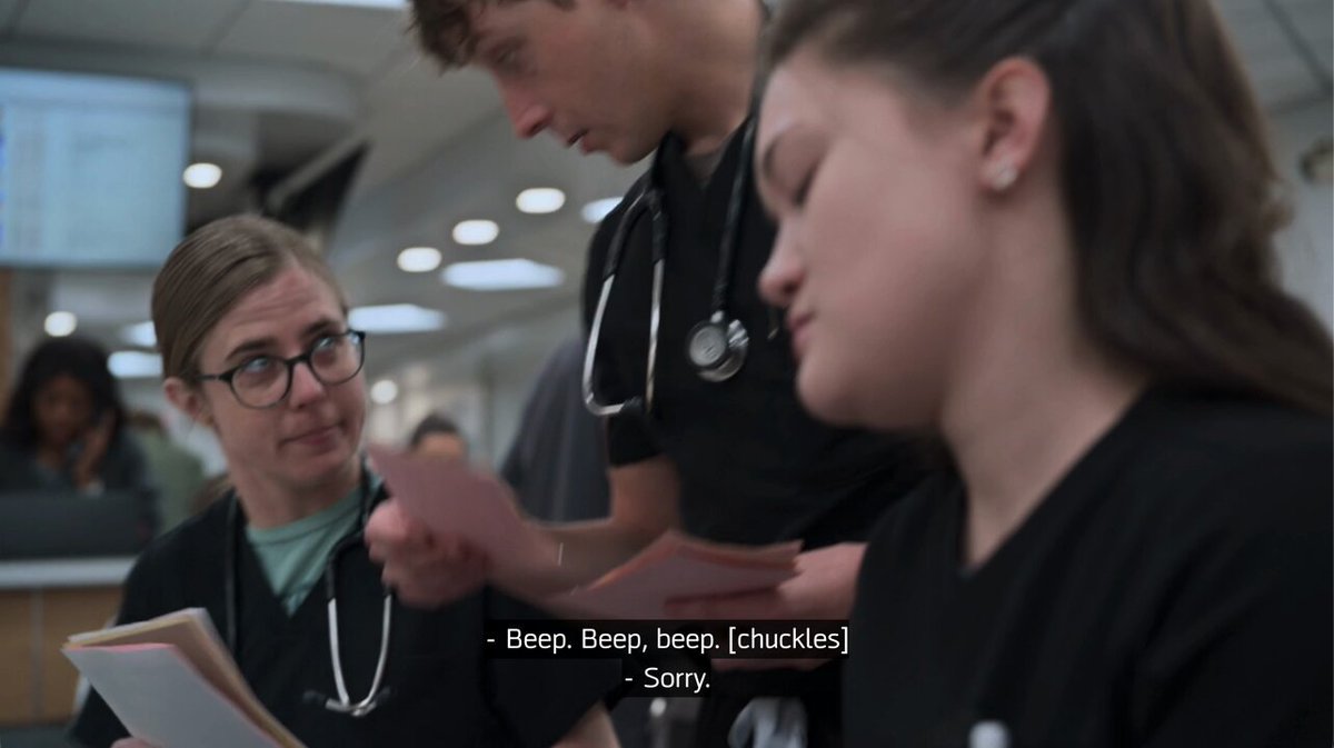 she’s a lil too happy… they cracked in the break room
