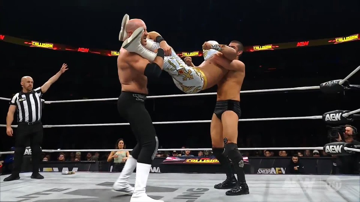 ASSISTED GIANT SWING BY THE DEATH RIDERS! Watch #AEWCollision on TNT + HBO Max