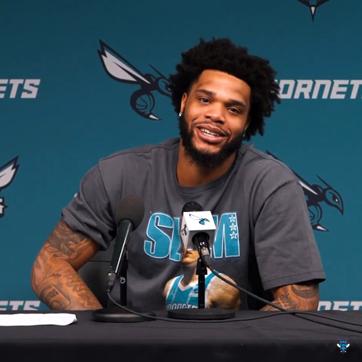 🎙️ Miles Bridges on Kon Knueppel's single-season franchise 3PM record: "It's crazy, because Kemba (Walker) was so dominant during that time... he was Third Team All-NBA." "For Kon to come and break that record, that speaks volumes about Kon and us as a team. We want everybody to succeed. We don't care who's scoring, who's shooting, just as long as we're winning games. That just shows our continuity and Kon's shot-making ability." 🎙️ On the escalating energy from fans at home: "Our fans, they've been showing us love all year. Even when we were 4-14, they were still coming out and showing us love. I'm happy that we're winning games for them. They deserve it. We need to make the playoffs because I'm excited for that atmosphere."
