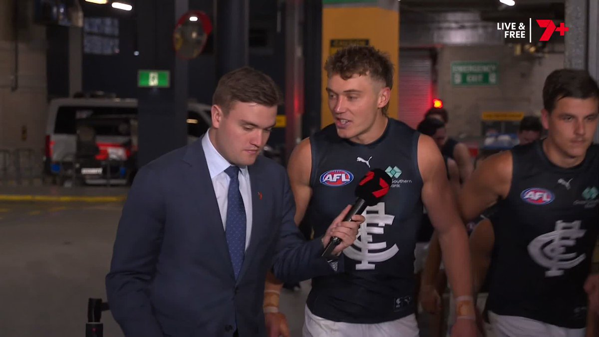 "I can say all I want to you right now (about Carlton's second halves), but we've got to prove it." - Patrick Cripps #AFLNorthBlues