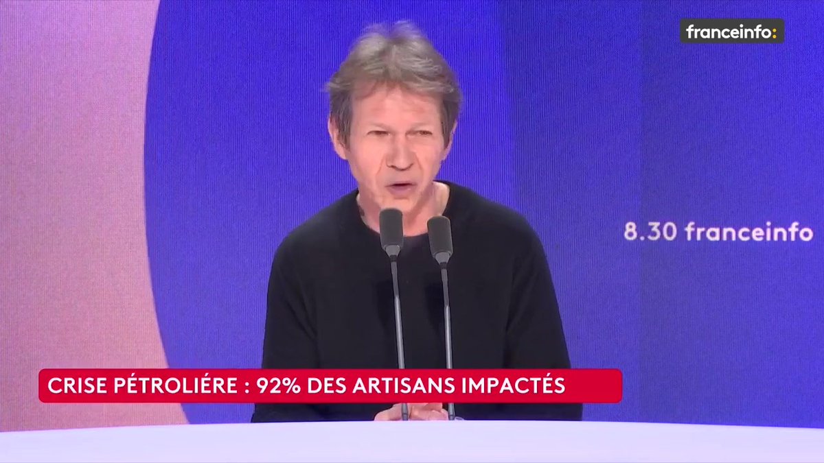 🔴 Crise pétrolière : 92% des artisans impactés ➡️ "Tout l'enjeu, c'est de mettre l'électricité nucléaire dans les voitures. Ce qu'il faut, c'est décarboner la mobilité, c'est-à-dire éviter que la mobilité soit dépendante du pétrole", dit Jean-Marc Jancovici.