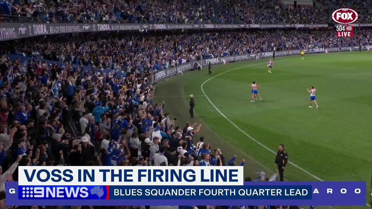 Michael Voss might have coached his last game at Carlton after the Blues surrendered another fourth quarter lead against North Melbourne. Trent Kniese #9News