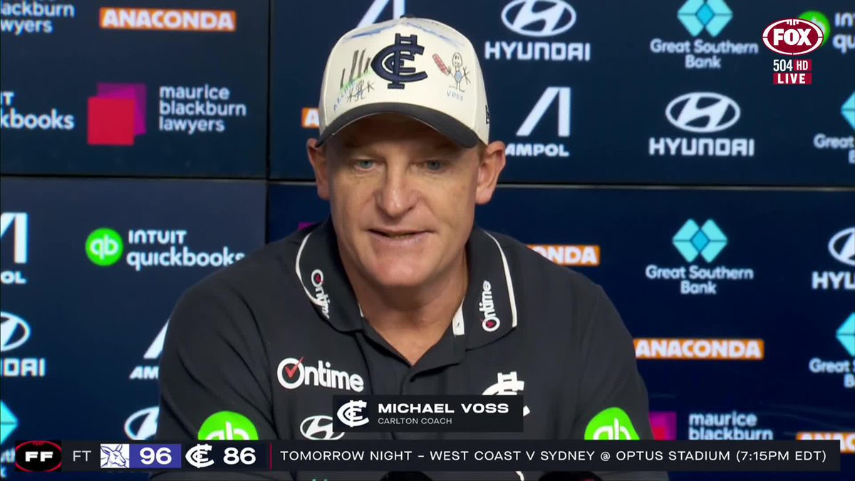 WELL SAID, VOSSY 💙 All class from Carlton's coach to begin his post-match press conference on Good Friday, after another heart-breaking loss 💔 #AFLNorthBlues MATCH WRAP ✍️