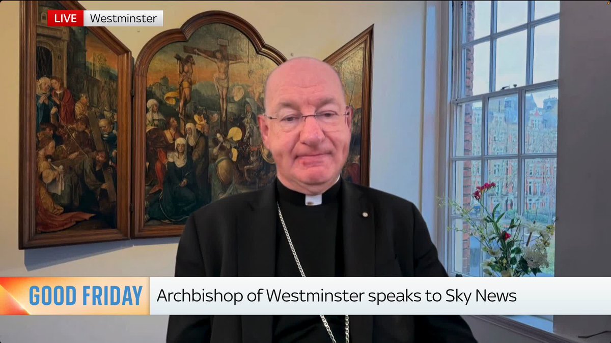 'The Christian message is very clear. We need to pray for peace at all times.' The Archbishop of Westminster speaks to Sky's Matt Barbet and Leah Boleto about the situation in Iran Live updates: 📺 Sky 501, Virgin 602, Freeview 233 and YouTube