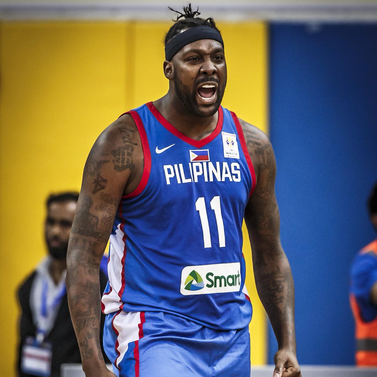Kuya 'Dray delivering when it mattered the most 🇵🇭 📊 Andray Blatche in Window 6 with a ticket to #FIBAWC 2019 on the line: 🪣29.0 PTS 💪 14.0 REB 🪙 5.0 AST 🎯 53.1% FG, 44.4% 3P 🚫 3.0 STL, 2.0 BLK