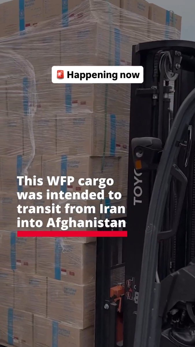 👇 These 400 metric tons of WFP's life‑saving nutritional support were intended to reach Afghanistan. But since the Middle East crisis erupted, the usual route through Iran is no longer available. WFP Supply Chain and Delivery teams are moving fast to secure a new route, ensuring assistance reaches those who need it most.