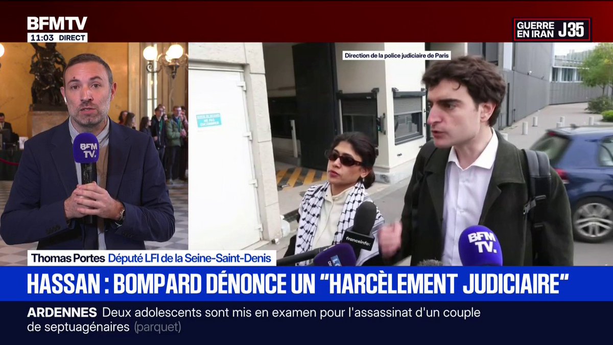 đŹ"On a assistĂ© Ă un live Twitch en direct de la garde Ă vue de Rima Hassan" âĄïž Thomas Portes, dĂ©putĂ©e LFI de la Seine-Saint-Denis