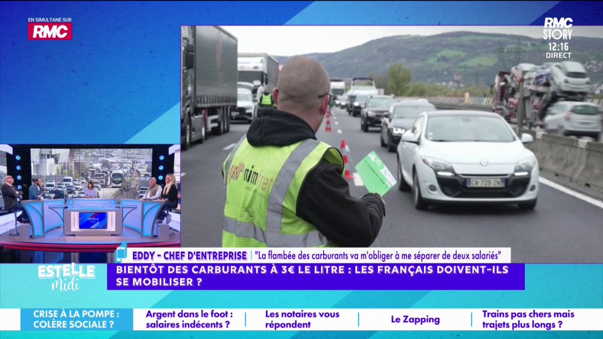 ⛽️ Carburants 📞 Eddy : "J'ai 4 salariés actuellement, c'est la grosse crise... On se pose la question de proposer 2 ruptures conventionnelles à mes salariés ! La situation n'est plus tenable ! Le mois dernier on a travaillé à perte et on nous parle de solutions électriques..."