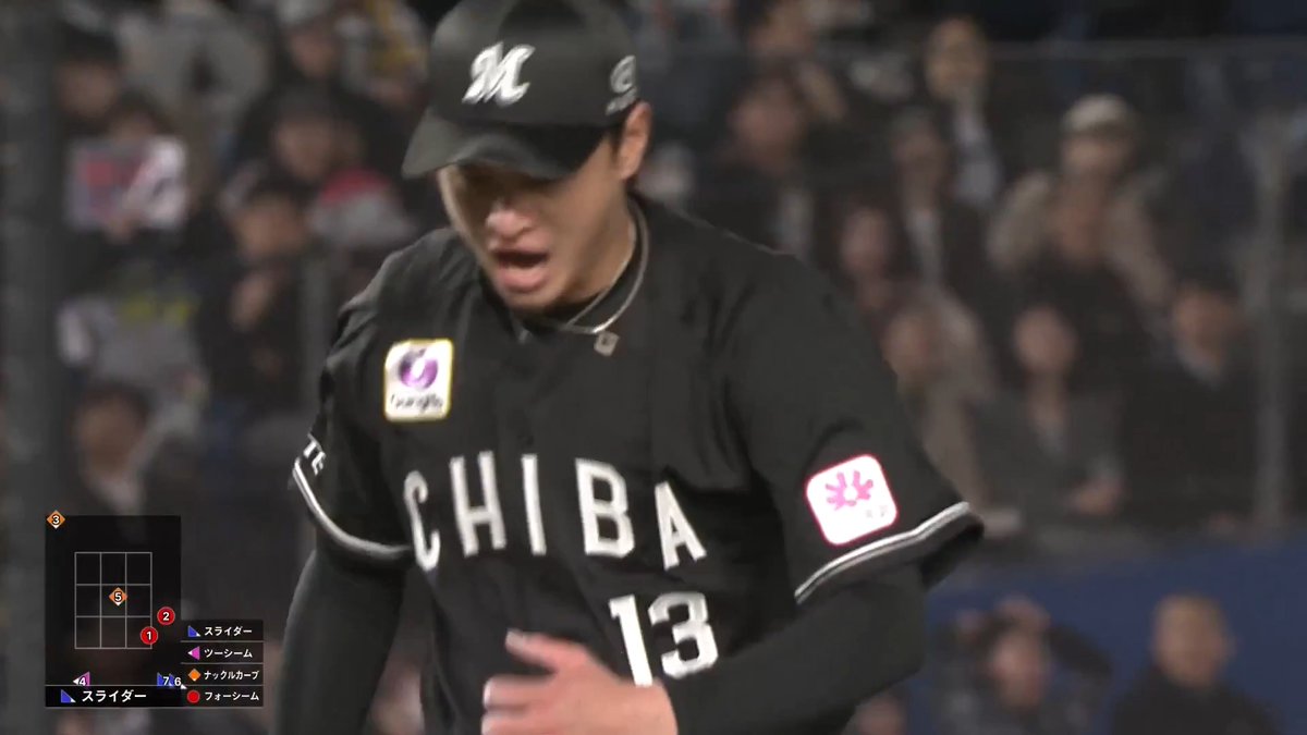 強打者ギータを三振に打ち取る‼️ 千葉ロッテドラフト2位ルーキー 毛利海大 投手が吠えた✨ ホークス打線を相手に6回無失点のピッチング👏 👇ライブ配信はこちら