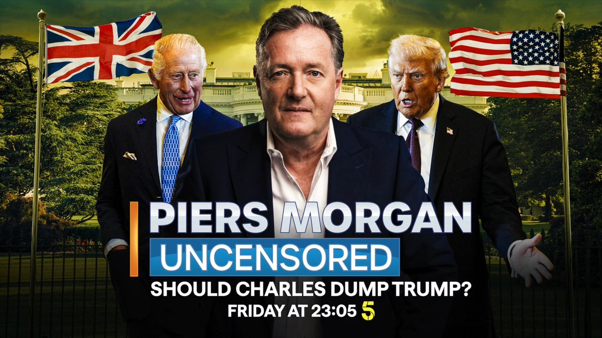 Trump hurls insults at Britain - but King Charles' royal visit to the US will still go ahead. Should Charles DUMP Trump? Watch on Channel 5 at 11.05pm. 📺 Piers Morgan | Channel 5