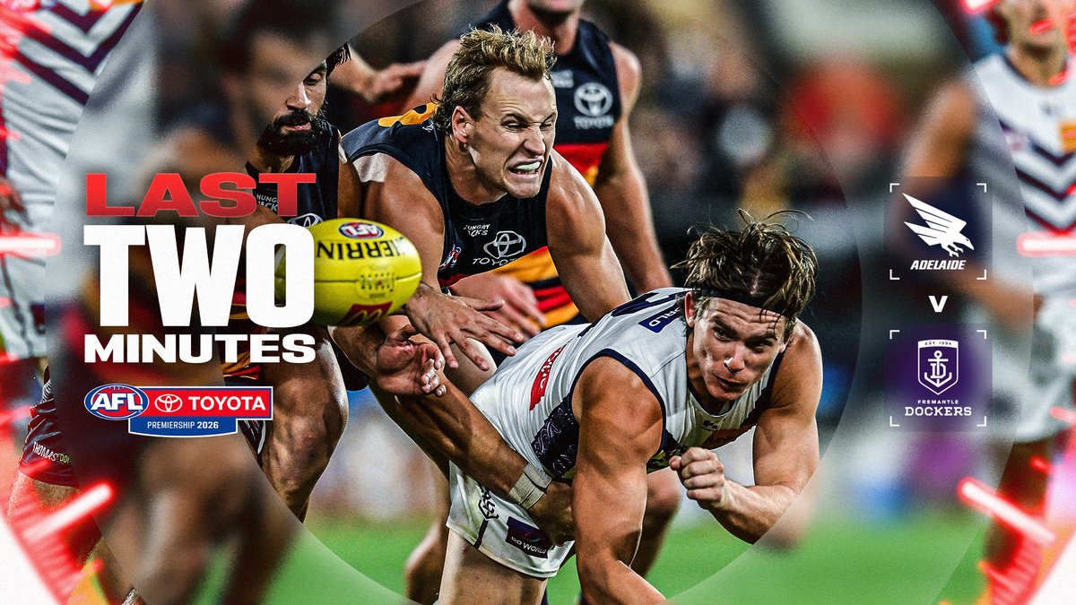 The Dockers held on in an INTENSE finish at the Adelaide Oval 🥵 Relive the last two minutes of #AFLCrowsFreo, thanks to OMO Australia.