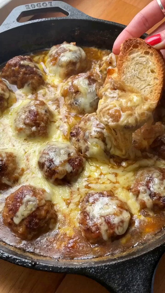 French Onion Meatballs