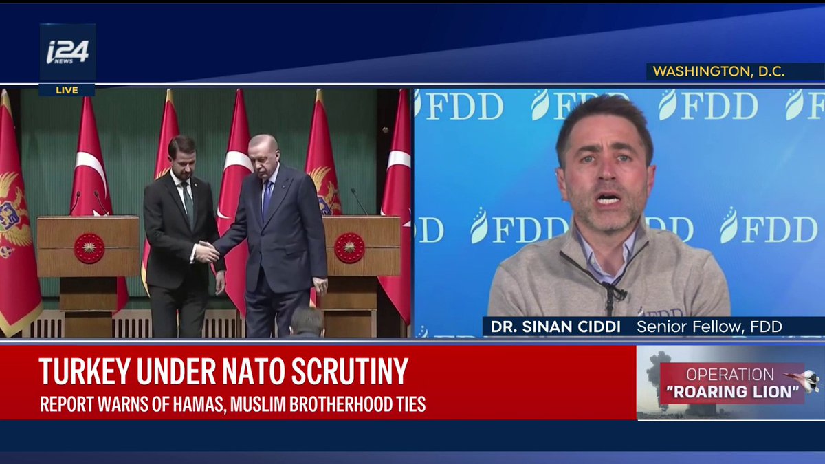 'The sad truth is that both Turkey's European allies and the US are fully aware of these entanglements' Sinan Ciddi, one of the authors of a new FDD report on Ankara's ties to Islamist terror, discusses it with Nicole Zedeck 👇Watch the full segment👇