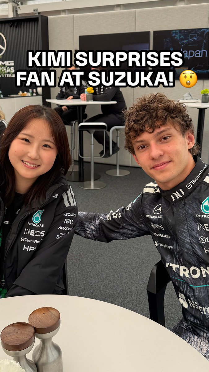 What’s better than cheering for the team? Joining it 😉 We surprised this Japanese superfan with a weekend working alongside our comms crew! 🏎️💨