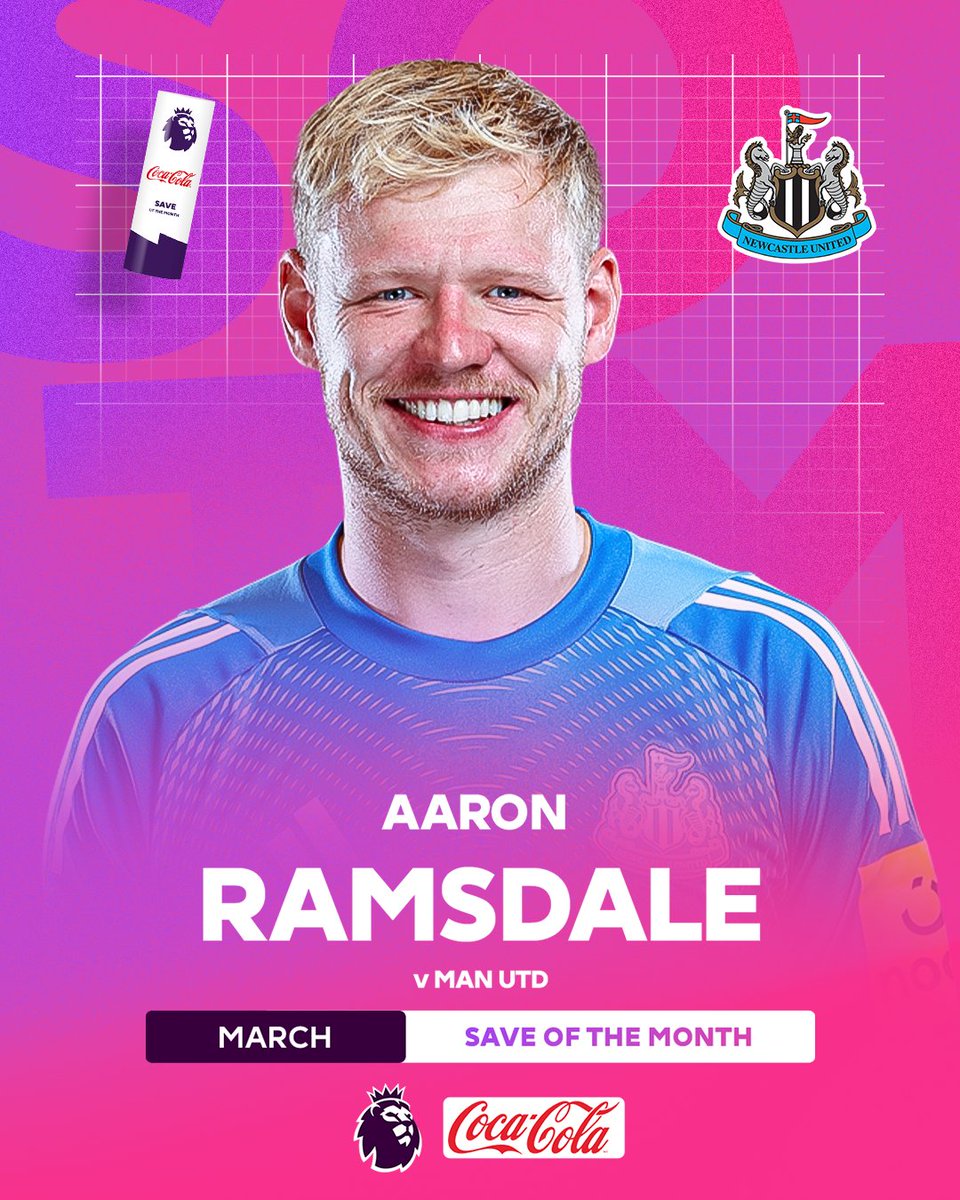 89 mins: Aaron Ramsdale makes this save 🧤 90 mins: Newcastle United score the winning goal ⚽️ Ramsdale's crucial stop wins Coca-Cola Save of the Month for March 👏