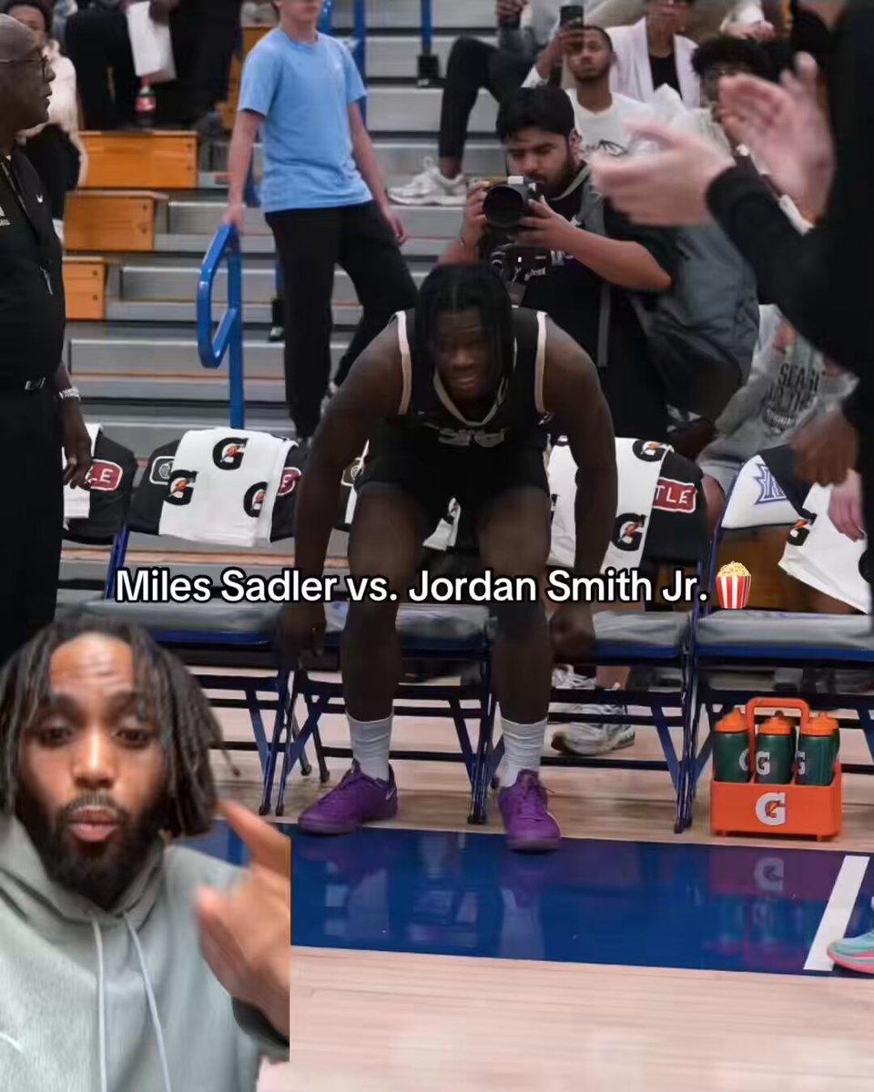Arkansas commit Jordan Smith Jr. &amp; West Virginia commit Miles Sadler battled it out at Chipotle Nationals! Smith- 35 pts Sadler- 26 pts 6 ast