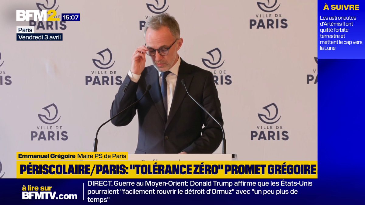 💬"Il faut tout revoir depuis le début avec un objectif : la tolérance zéro" Périscolaire: "Depuis le début de l'année 2026, ce sont 78 agents qui ont été suspendus dont 31 pour suspicions de violences sexuelles", annonce le maire de Paris Emmanuel Grégoire #BFM2