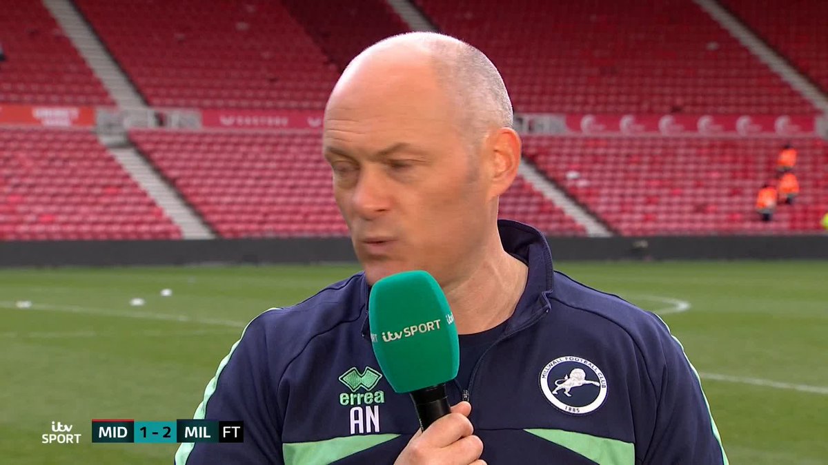 'We set out to win the game, we don't come for a draw and it does expose us sometimes. I'm sure if you're a defender you won't like it but we'll continue to do that!' Alex Neil caught up with the ITV Sport team after Millwall FC's win at Middlesbrough