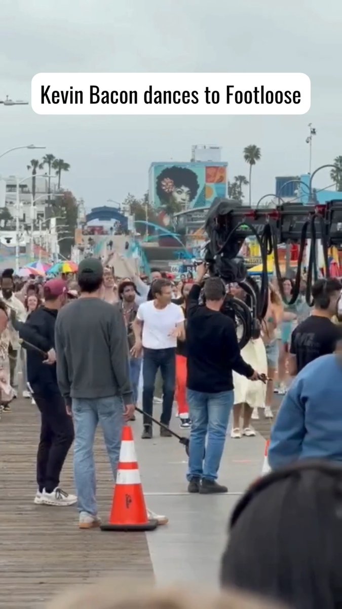 Kevin Bacon still knows how to rock out to Footloose 🕺✨ The star of the 1984 classic, 67, was seen on the Santa Monica Pier dancing to the iconic film's title track, looking just as light on his feet as he did over 40 years ago 🤩 📽️ : hollywoodbustours #KevinBacon #Footloose