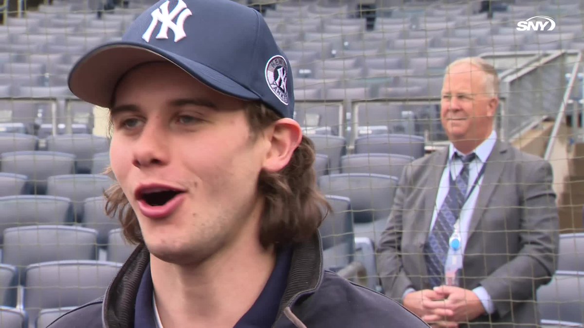 Jack Hughes is at Yankee Stadium He'll be throwing out the first pitch before today's home opener