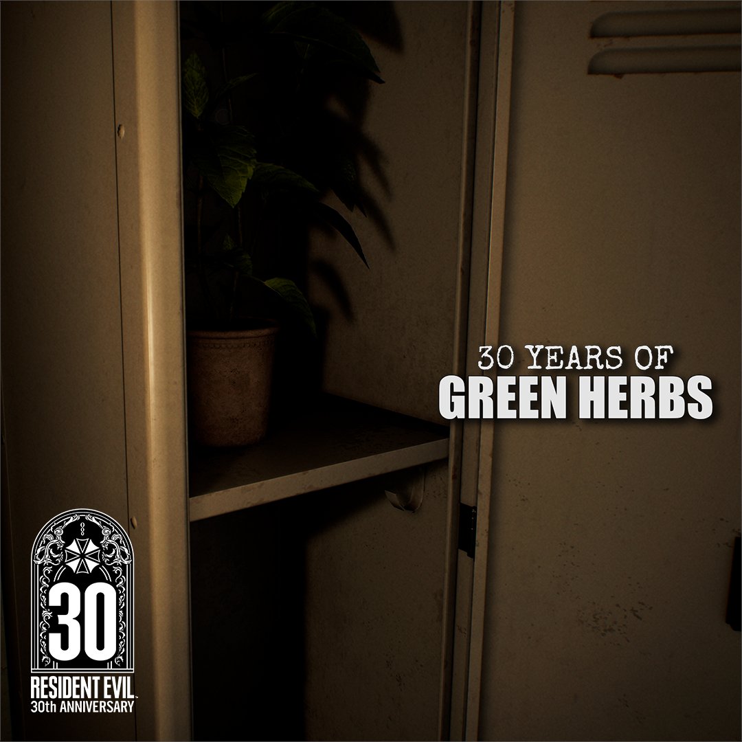 Today, we're reminiscing about green herbs, and how our leafy friends have kept us alive for 30 years. 🌿🌿🌿 #RE30th