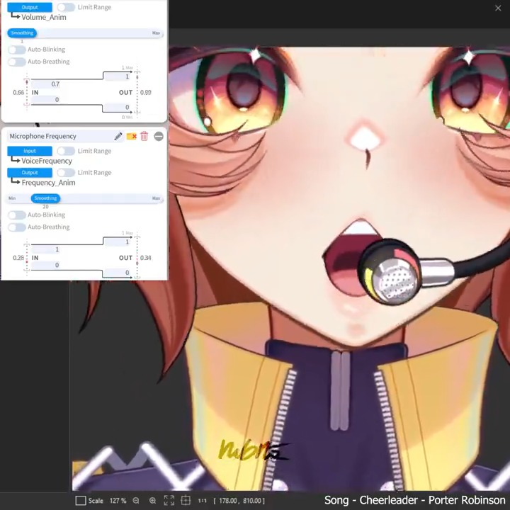 Microphone toggle!🎤 I used Volume and Frequency to create a reactive mic 🧡 #Live2D Vtuber: ShoalCrestide Art and Rig by me