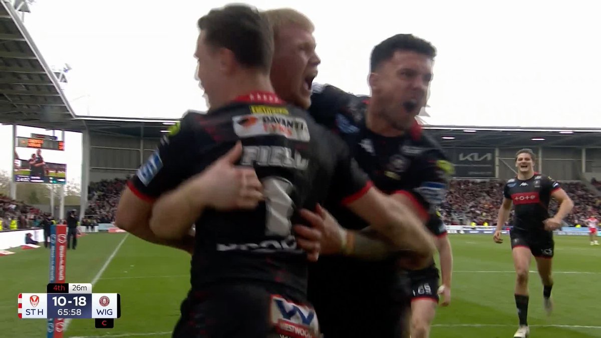 "Wigan REJOICE!" 🤩 Zach Eckersley extends the lead for the visitors against St Helens ‼️