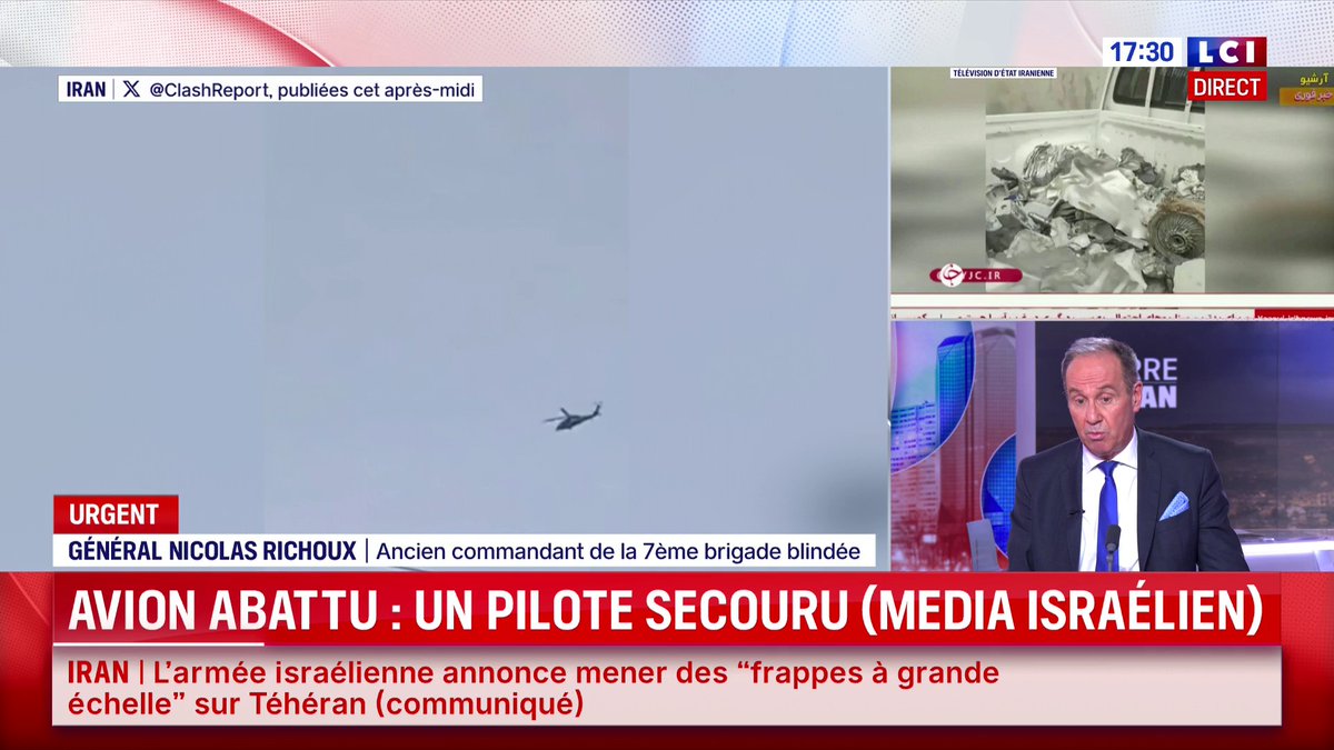 🔴 Avion américain abattu en Iran : un pilote aurait été secouru (média israélien)