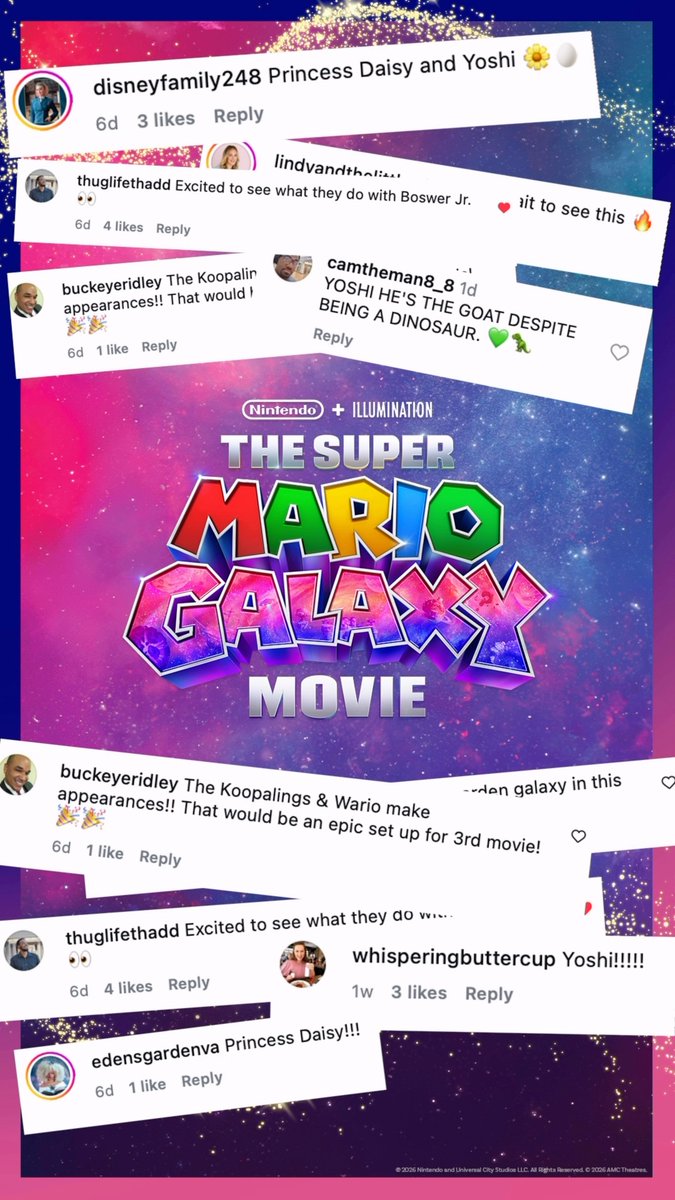 We asked and you answered 🍄🌟🪐 See THE SUPER MARIO GALAXY MOVIE, now playing in AMC Theatres!