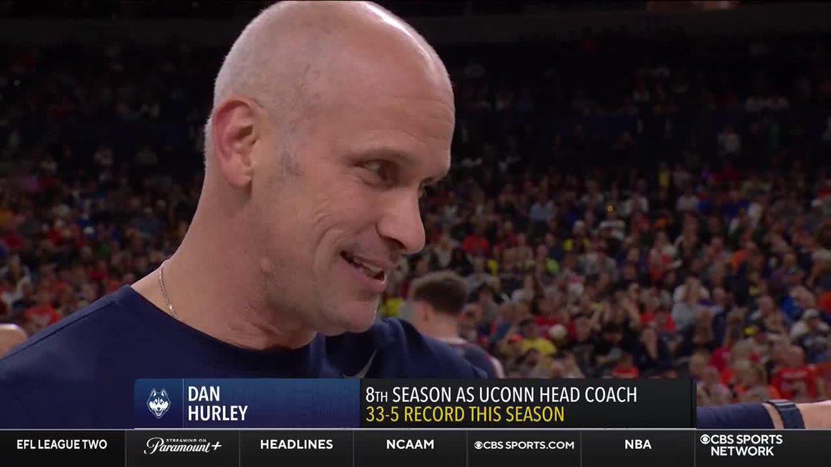 "It started with a hard practice on Tuesday and a film session that led with the things we did wrong in the Duke game. The things that put us behind by 19." UConn Men's Basketball's Dan Hurley w/ Tracy Wolfson on how he re-focused his team after a special game-winner vs. Duke