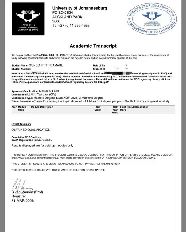 We are governed by no fear, second LLM bagged, this time in Tax law. We are not boys anymore. “Try me boys” 🤣🤣🤣