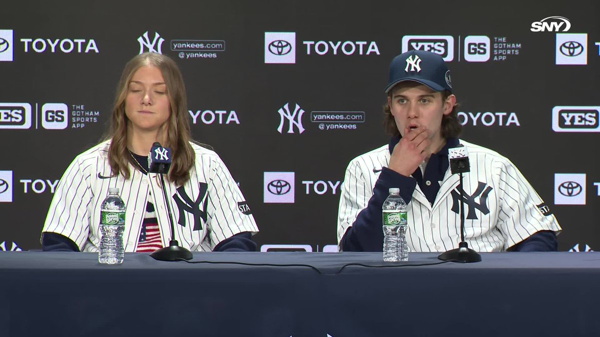 Jack Hughes said he threw 50 pitches last week to prepare for his first pitch 😂 Hughes & Aerin Frankel also recalled their favorite Yankees memories Hughes: His dad catching a foul ball after he was sent to grab pretzels in Toronto Frankel: Getting a baseball from Derek Jeter
