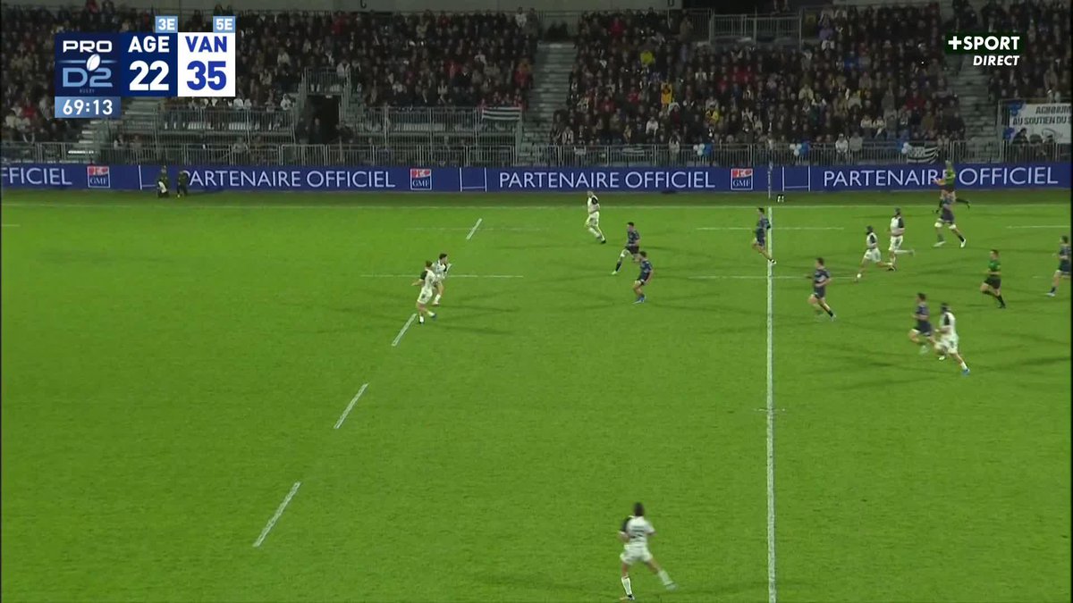 LE MAGNIFIQUE ESSAI DE LÉON BOULIER 🤩 À 10 minutes de la fin, il inscrit le 6ème essai de Vannes face à Agen 🔥 #AGEVAN