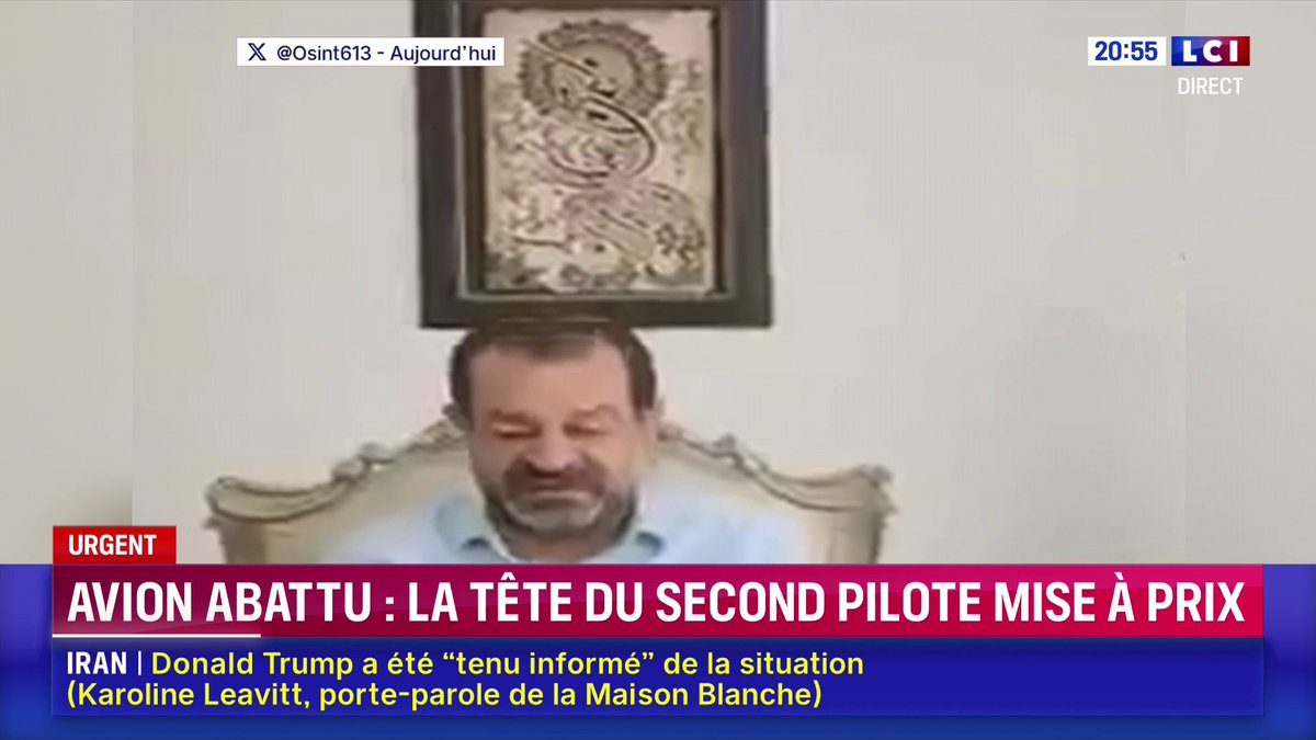 🔴 Avion américain abattu en Iran : la tête du second pilote mise à prix 🗣️ Le gouverneur de la région souhaite le pilote vivant : "c’est un trophée dont il est question", analyse Jean-François Colosimo