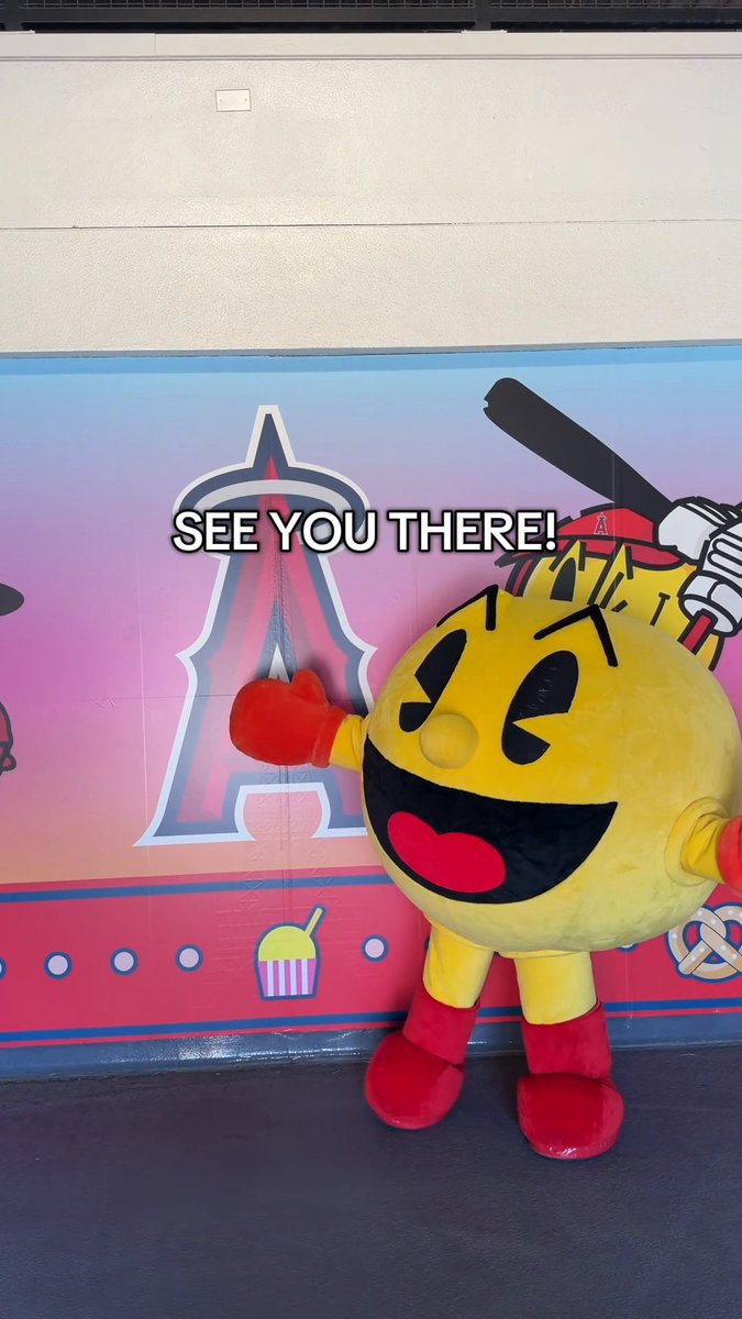 Celebrate the grand opening of PAC-MAN Chomp Stop at Angel Stadium today! Los Angeles Angels 🍒 PAC-MAN snacks, desserts, and exclusive treats available for purchase ⚾ A meet and greet with PAC-MAN before the game ⭐ Giveaways while supplies last