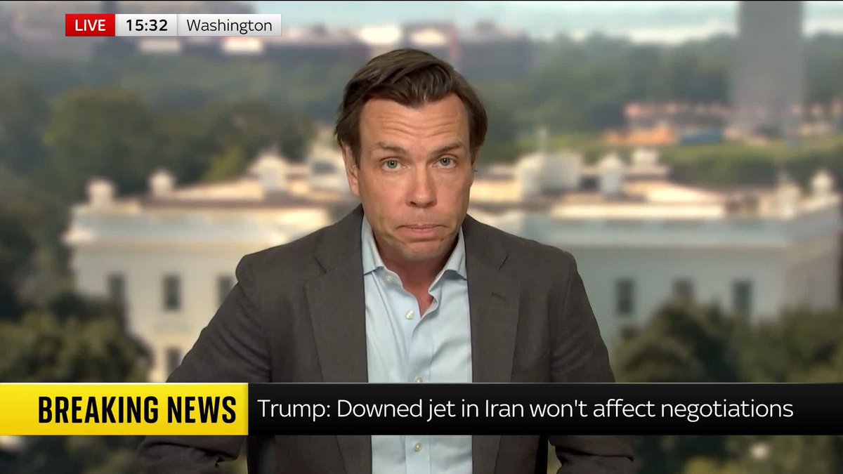 BREAKING: U.S. negotiations with Iran will not be affected after an American F-15 jet went down over Iran, Donald Trump has told NBC News. Mark Stone has the latest ⬇️ 🔗 📺 Sky 501