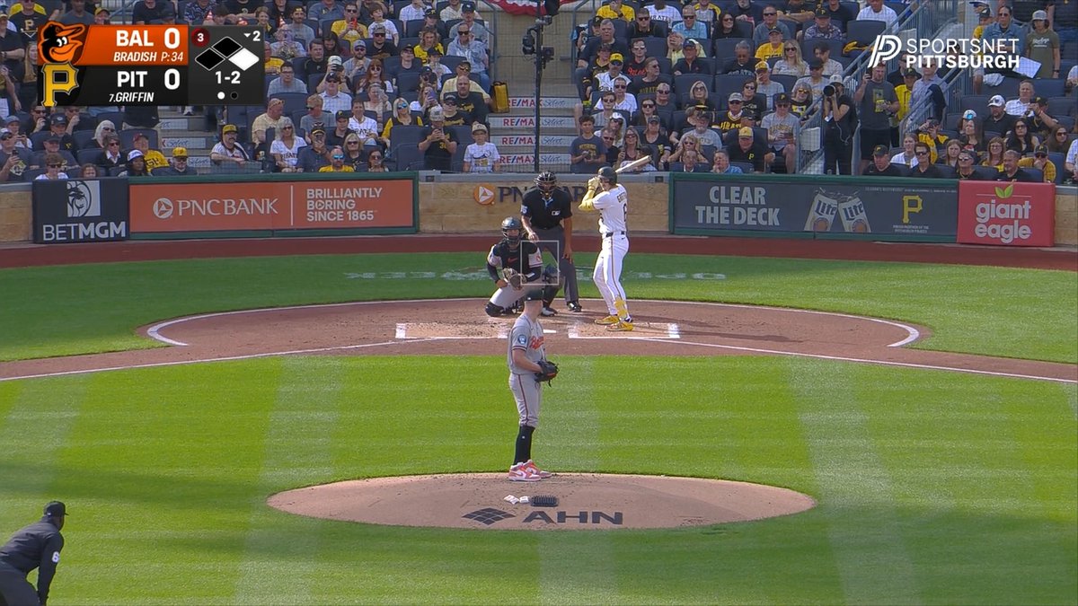 WELCOME TO THE SHOW KONNOR GRIFFIN Griffin hits his FIRST RBI in his FIRST at-bat for the Pirates 🤩