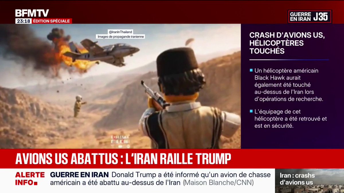 Avion américain abattu en Iran: des images de propagande sont diffusées par le régime iranien