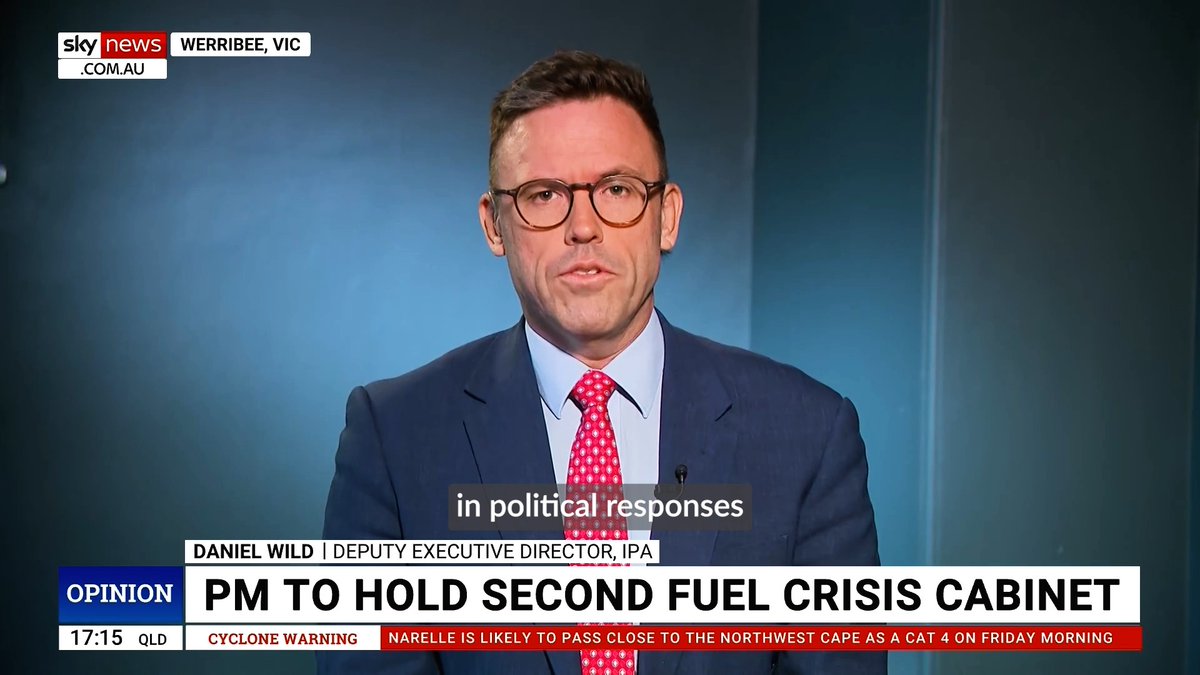 “We have the oil — but not the industry.” Years of bad decisions have left Australia exposed. Two refineries left. Reliant on imports. Vulnerable to global shocks. Fix it now — or the consequences only get worse. 📺 Daniel Wild on Credlin Sky News Australia: