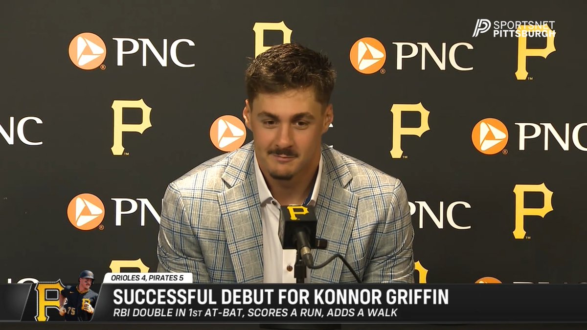"Just trying to keep that little kid happy in my heart; that's been chasing that dream for a long time." Konnor Griffin on his MLB Debut and his younger self 🥹