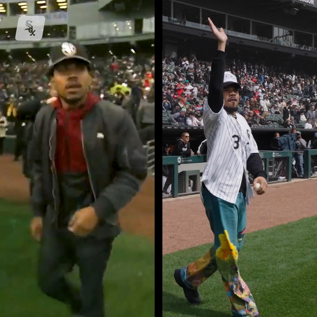 Back at Rate Field for the ceremonial first pitch - Chance the Rapper!