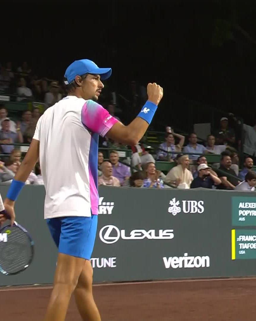 Always up for a battle 💪 Alexei Popyrin #USClay