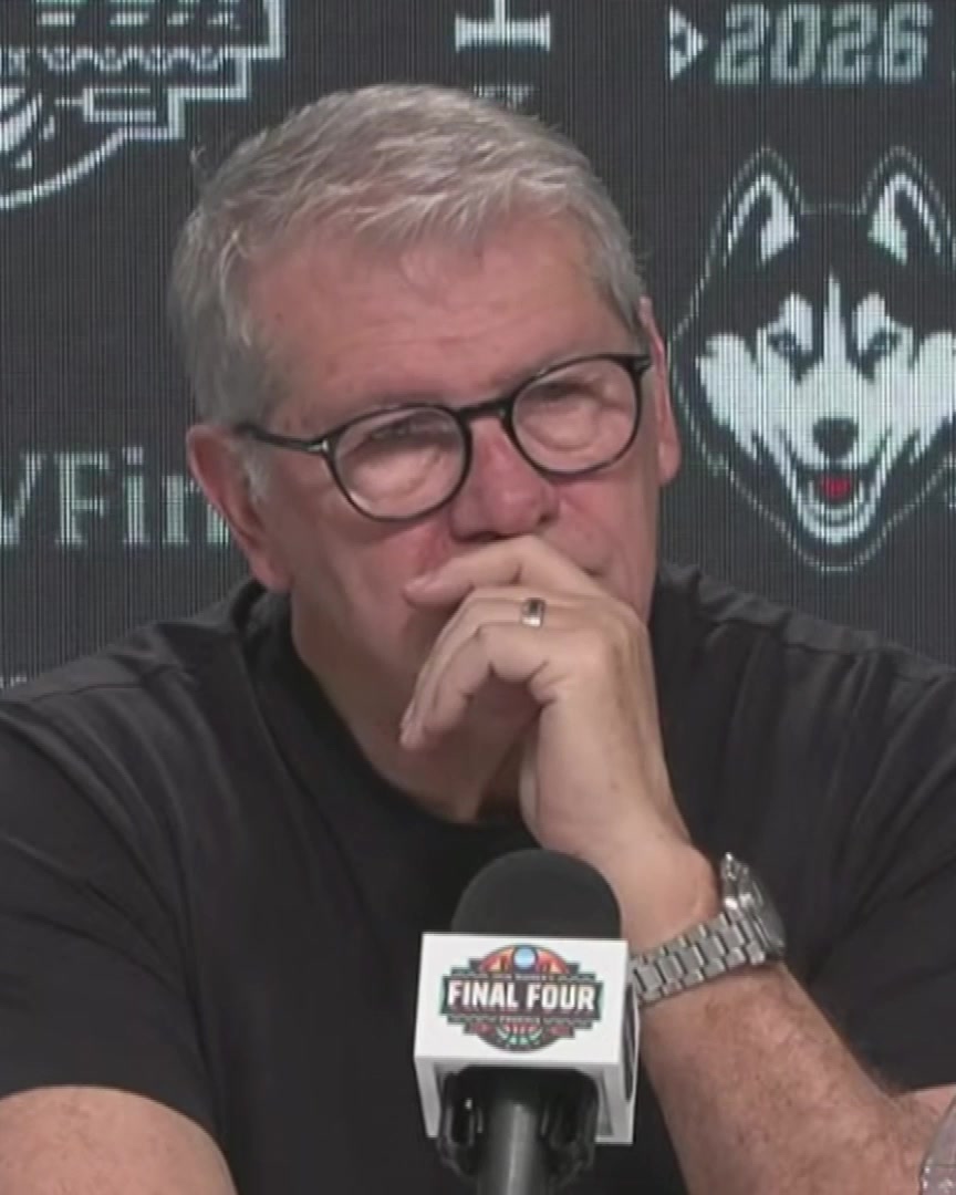 "I said what I had to say." Geno Auriemma was asked what happened between he and Dawn Staley in the handshake line as the game came to an end:
