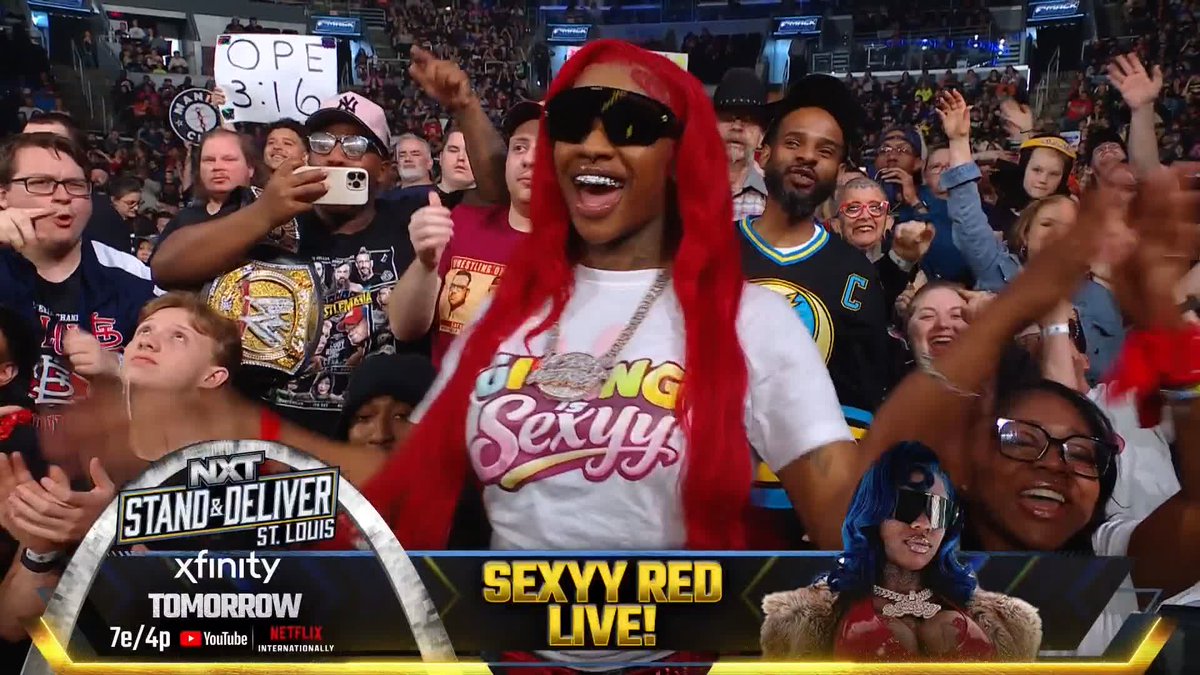 GET IT, SEXYY! 🗣️ Sexyy Red is here and ready for #StandAndDeliver TOMORROW night!