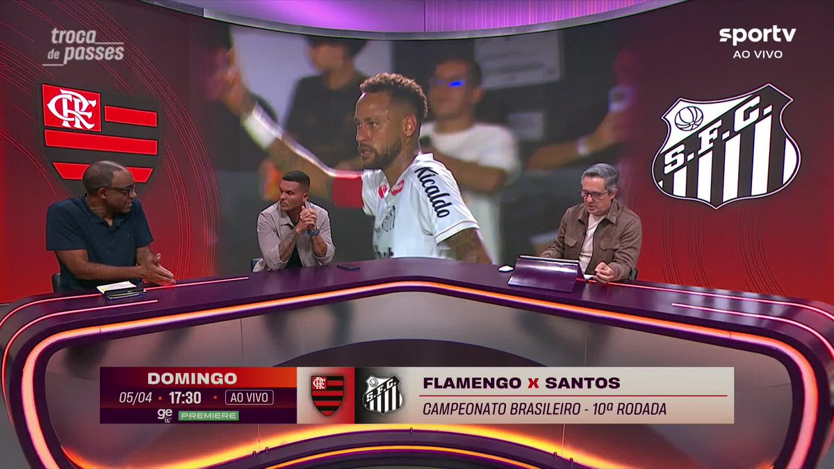 “Beira o ridículo a tese que Neymar tomou um cartão proposital. Quem fala isso está fora de si. Dito isso, cartão bobo. Um jogador do tamanho do Neymar, sabendo que tem um Flamengo pela frente, poderia ter se segurado.” 🎙️ Ramon Motta 🎥 sportv ge