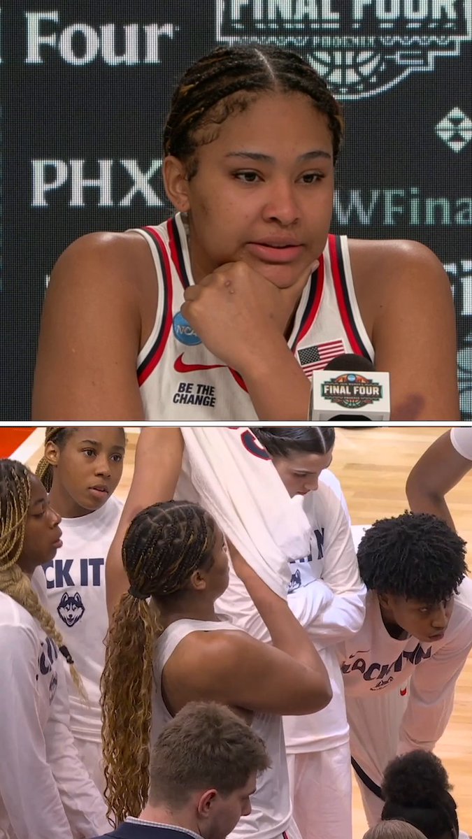 "Ripped it by accident." Sarah Strong on tearing her jersey and switching to No. 55.