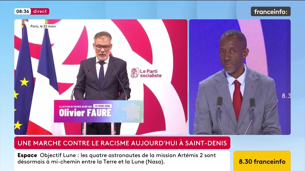 Marche contre le racisme : "Celles et ceux qui réduisent cette marche à l’étiquette LFI ont tort et sont indignes de ce combat qui est contre le racisme, l’antisémitisme, l’islamophobie et toutes les formes de discriminations", défend le maire de Saint-Denis, Bally Bagayoko.