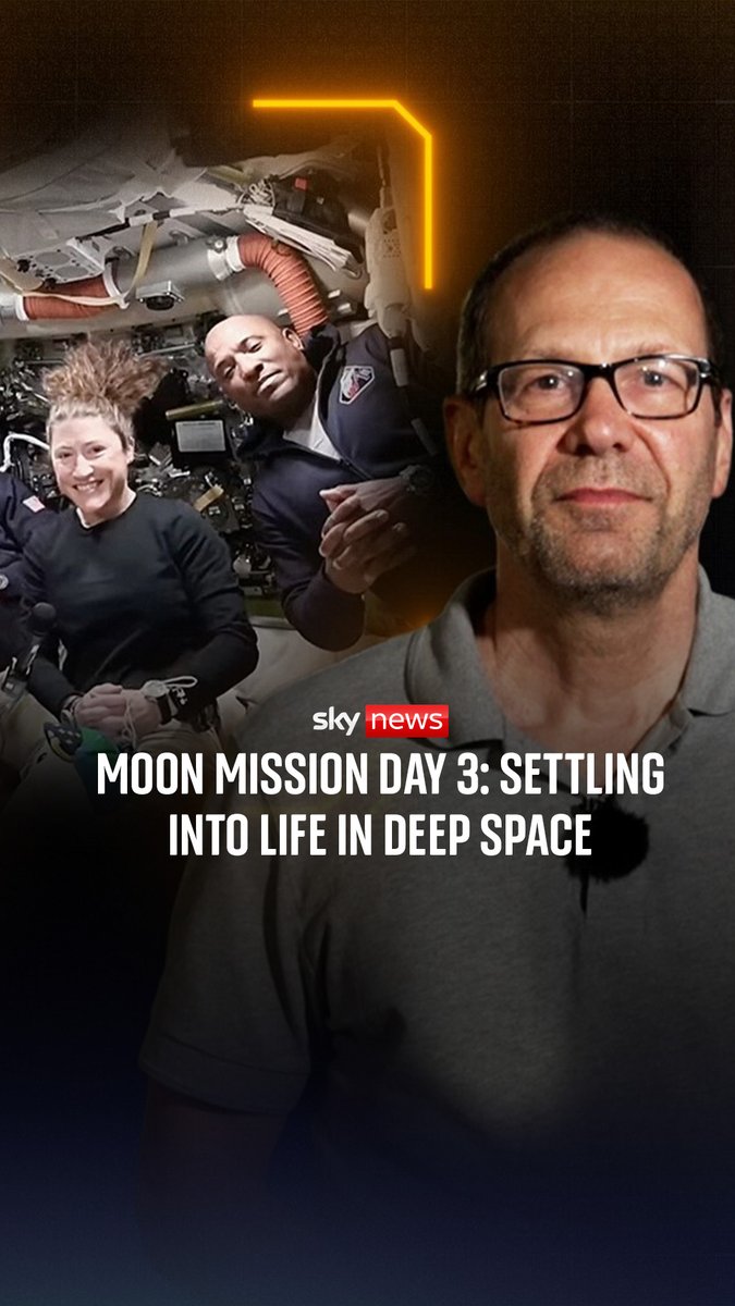 As the spacecraft heads for the moon, the crew are settling into life in deep space and getting acquainted. Sky's science correspondent, Thomas Moore, reports on day 3 of the Artemis II mission. Moon mission day 3: